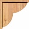 Ekena Millwork Crestline Smooth Corbel w/Backplate, Western Red Cedar, 7 1/2"W x 14"D x 14"H COR08X14X14CRE01SWR - alternate 2